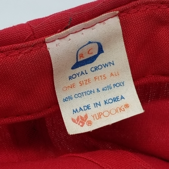 Vintage Grondin Snapback Trucker Hat Rope Patch Mesh Maine Construction Red - Picture 4 of 13